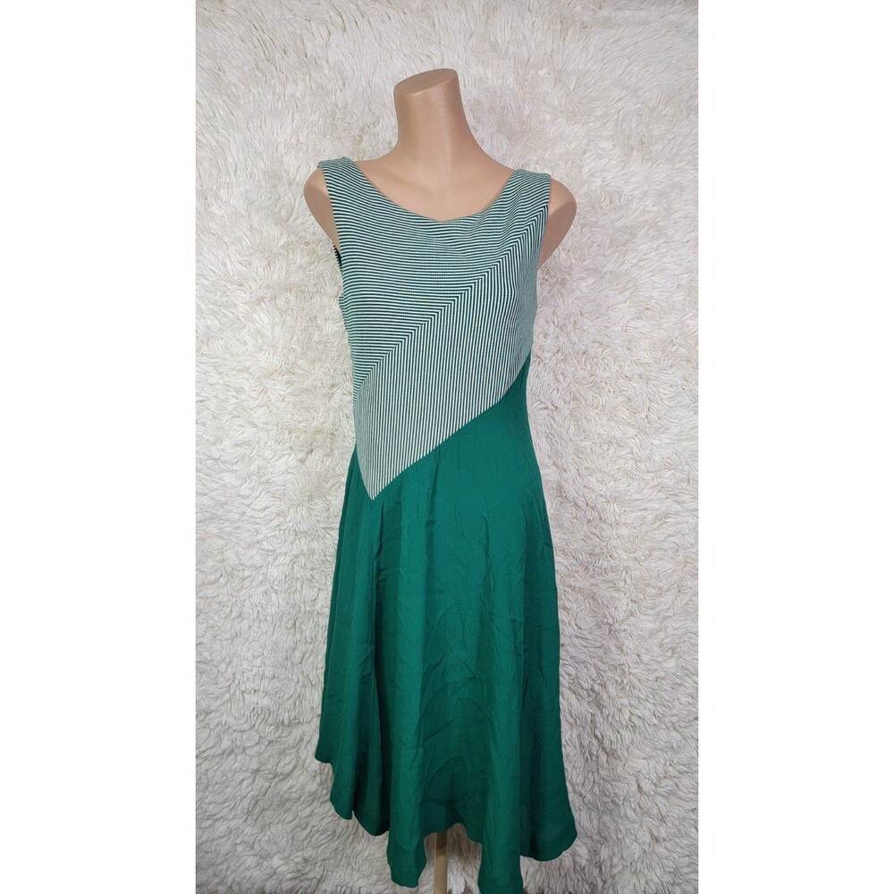 Anthropologie Maeve Dress Women's Size Small Sleeveless Green Rayon F